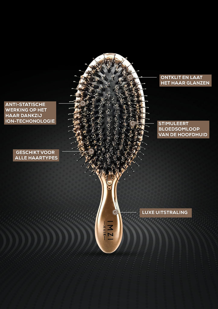 IMZI Hair® Rose Gold Bristle & Nylon Spa Brush